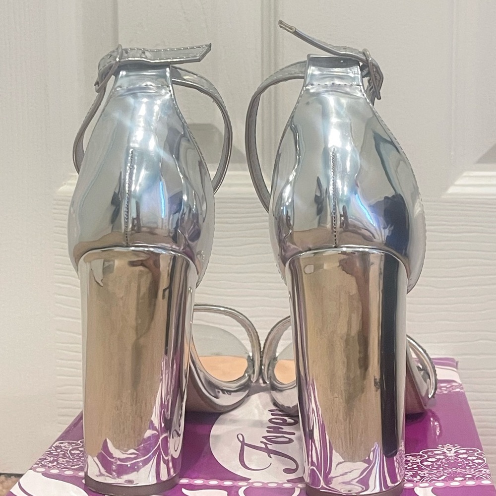 Delicious Silver Rhinestone Heels - Picture 4 of 7